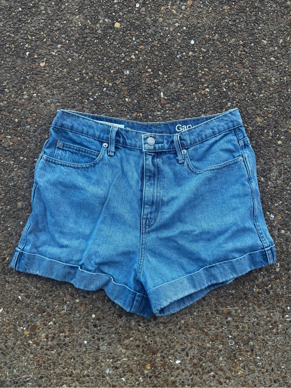 GAP‎ Women's Light Blue Cuffed Denim Shorts